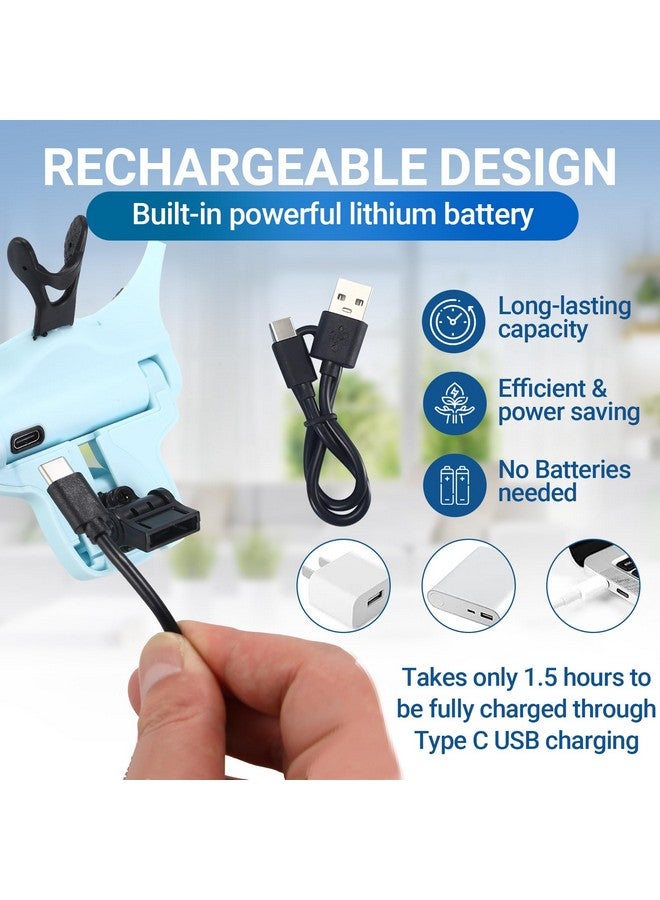 YOCTOSUN Magnifying Glasses With Light For Close Work Head Magnifier With 4 Led Lights And 5 Detachable Lenses 1X To 3.5Xrechargeable Hands Free Headband Magnifier Glasses For Crafts Hobby - Image 4