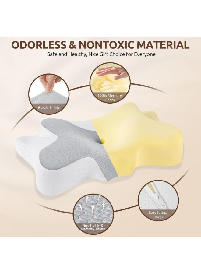 ELTRAZONE Memory Foam Cervical Pillow – 2-in-1 Ergonomic Orthopedic Design for Neck & Shoulder Pain Relief, Breathable Washable Cover, Suitable for Back, Side & Stomach Sleepers – All Sleeping Positions - Image 5