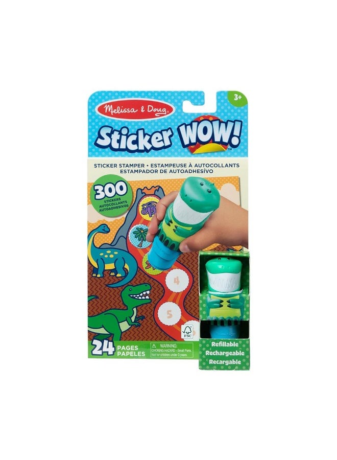 Melissa & Doug وسادة أنشطة الديناصورات Wow وطابع الملصقات - Image 1