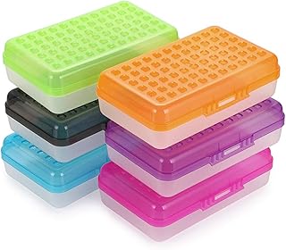 BTSKY 6 Pack Multipurpose Utility Box- Large Capacity Pencil Box with Lid Snap Closure Assorted Color Pencil Holder for - Image 1