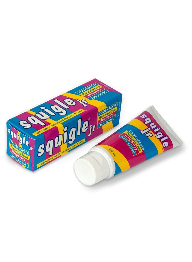 Squigle Jr Toothpaste (for Infants, Toddlers), Travel Toothpaste, Prevents Cavities, Canker Sores, Chapped Lips. Soothes, Protects Dry Mouths. Stops Tooth Sensitivity, No SLS - 1 Pack - Image 1