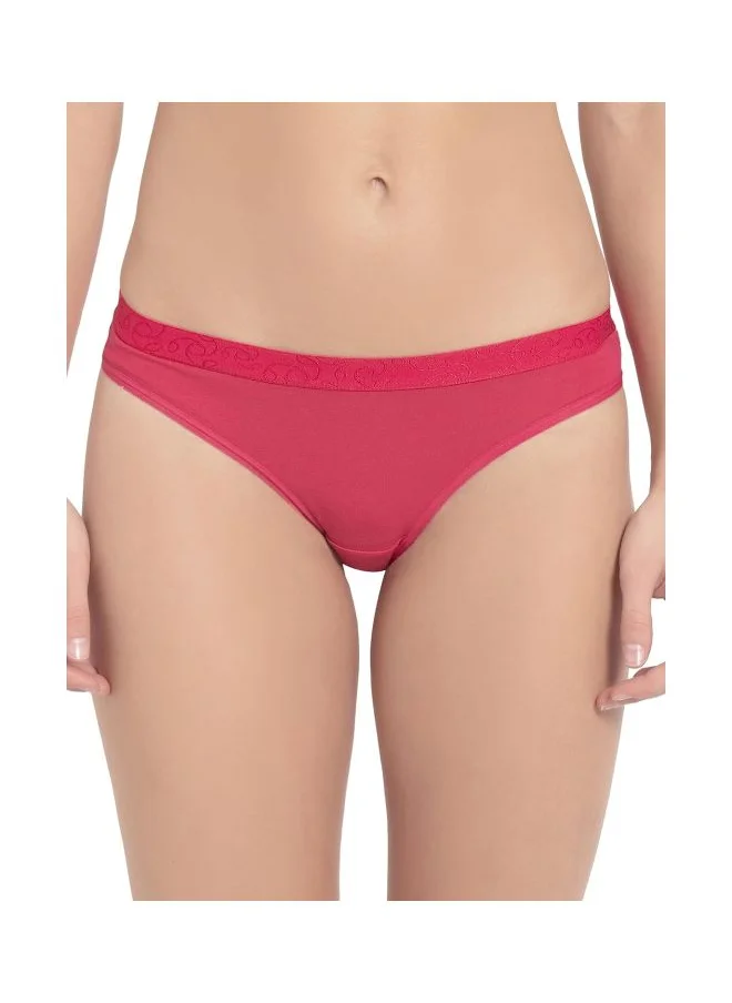 جوكي Jockey 3002 Women Medium Coverage Super Combed Cotton Elastane Stretch Mid Waist Bikini with Exposed Waistband and StayFresh Treatment
