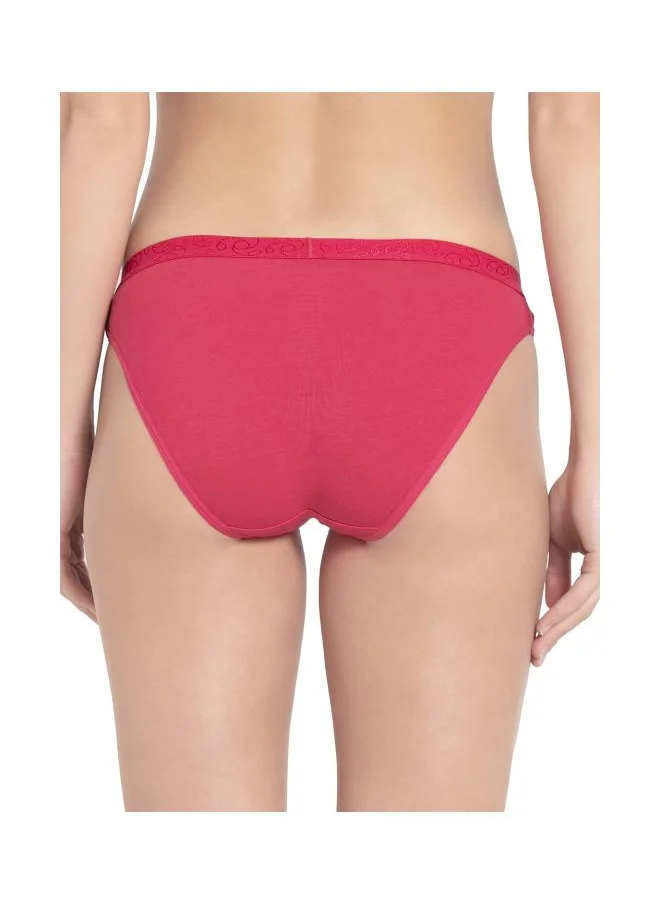جوكي Jockey 3002 Women Medium Coverage Super Combed Cotton Elastane Stretch Mid Waist Bikini with Exposed Waistband and StayFresh Treatment