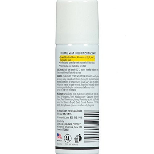 Salon Grafix سبراي شعر سالون جرافيكس ميغا هولد - تركيبة تحكم التجميد وتجفيف سريع للحصول على أقصى درجات الثبات واللمعان - سبراي شعر بحجم السفر بجودة صالون لتصاميم درامية وإضافة حجم لشعرك - Image 3