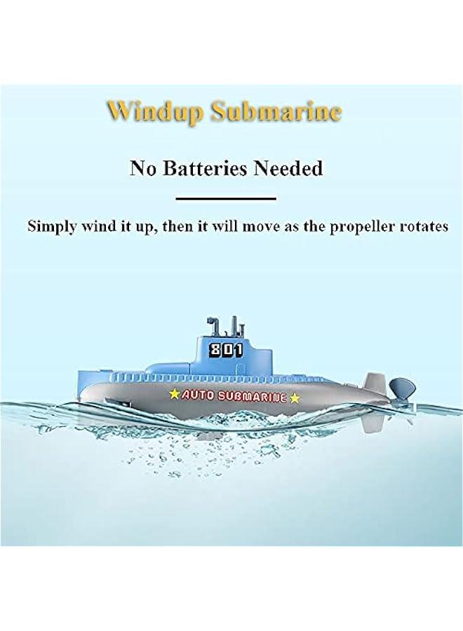 Windup Submarine Bath Toy Clockwork boat Floating Toy SUB Tub Toy Swimming Bathtub Toy Water Toy Fish Tank Toy Submarine Model Toy for Boys and Girls - Image 2