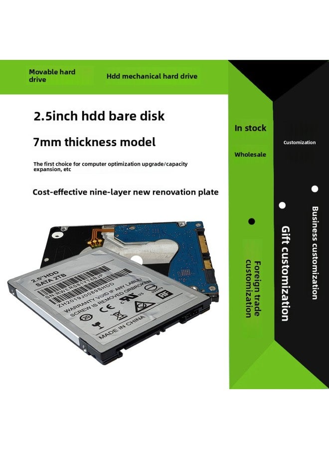 2.5 Inch Ultra-thin Hdd Desktop 1t Notebook Sata Surveillance Video High-speed Foot Capacity Mechanical Hard Disk-Capacity:2TB  - Image 1