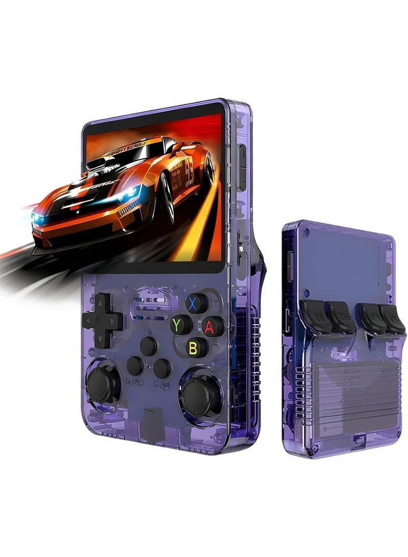 Retro Game Console R36S Handheld Game Console with 64GB Preloaded Games, Save/Load Function, 3.5 HD IPS Screen, Portable Emulator Console for Family, Adults u0026 Nostalgic Players (Black R36s 3.5) - Image 1