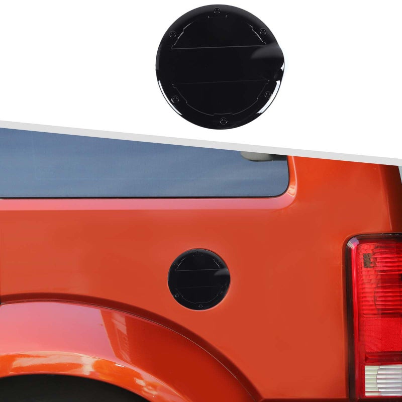 Jimen Compatible with Dodge NitroJeep Liberty 20072012 Gas Cap Cover NonLocking Fuel Tank Door Black