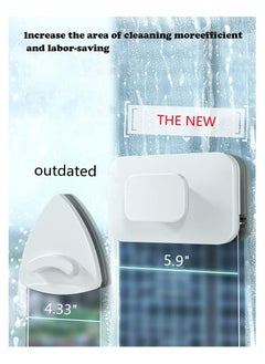 GNAFOTU New Updated Magnetic Window Cleaner Double Sided, Outside Window Cleaner Tool, Glass Thickness: 0.1-0.4In  - Image 2
