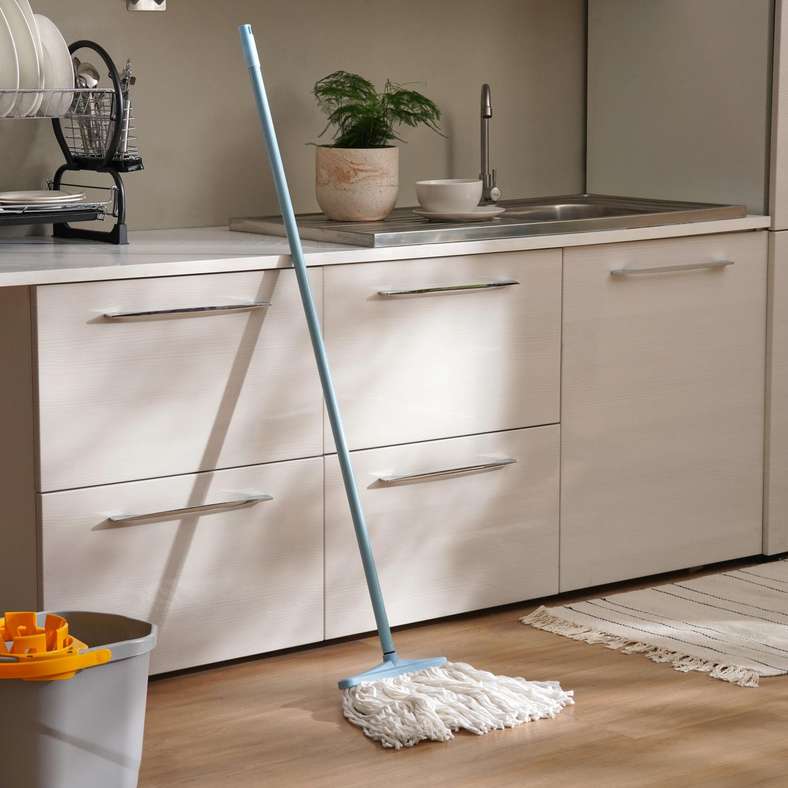 Pan Home Alen Cleaning Mop With Handle 152x24cm - White - 263SAE9900053 - Image 1