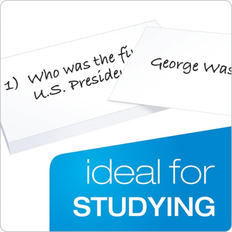 Oxford Blank Index Cards, 4" x 6", White, 100/Pack - Image 2