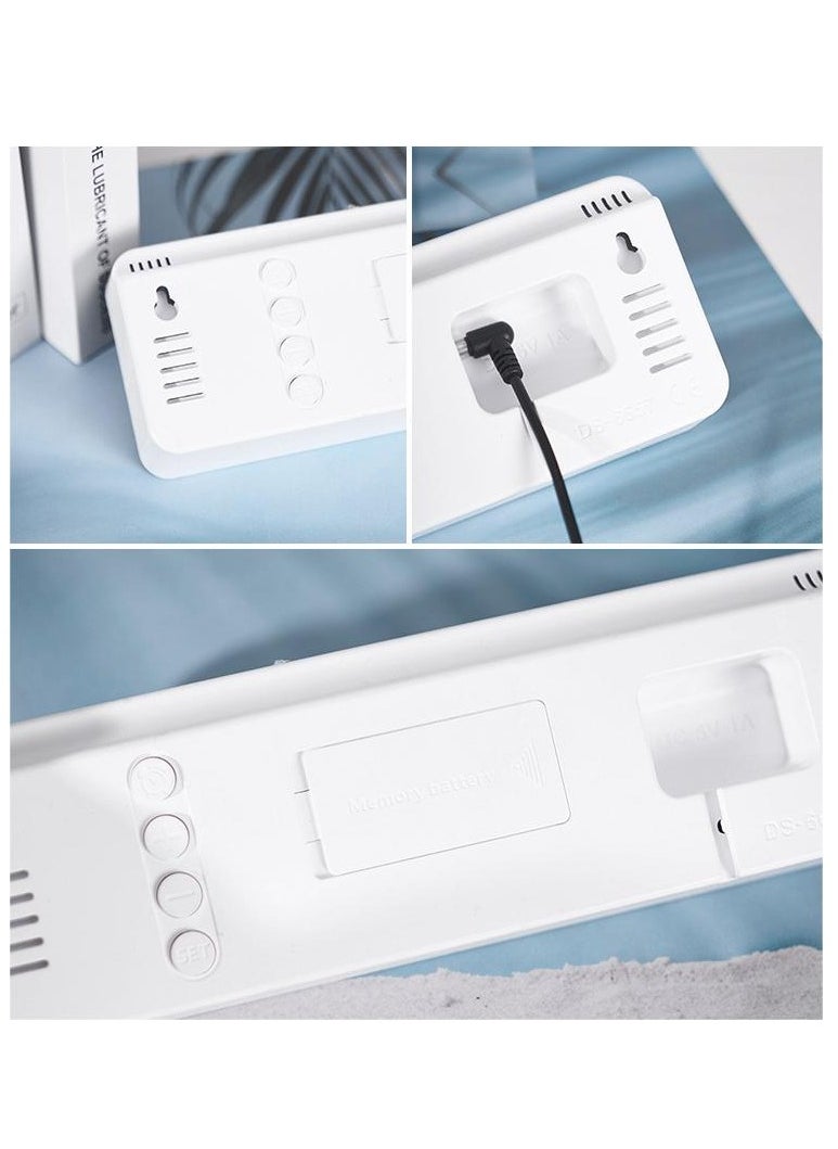 3D Wireless Remote Digital LED Alarm Clock,Wall Clocks for Living Room Gym Shop Warehouse Office Garage Decor, Auto Brightness Dimmer with Date Week Temp,Multi functional large font alarm clock