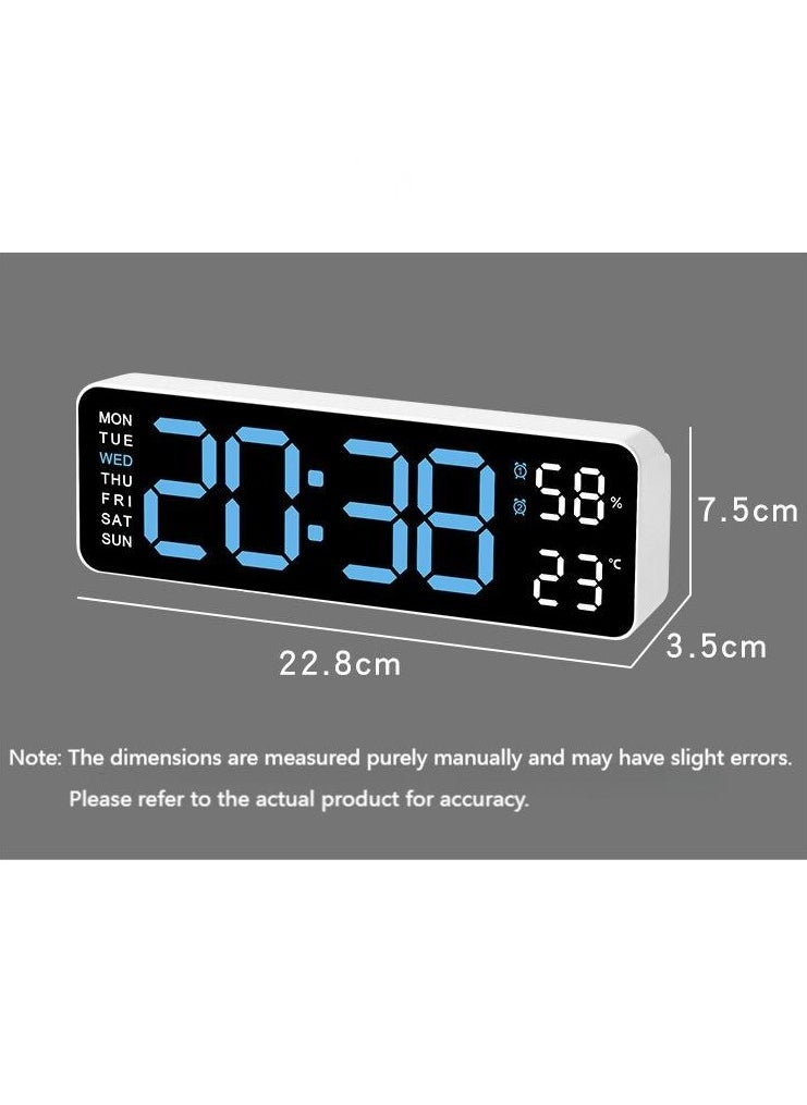 3D Wireless Remote Digital LED Alarm Clock,Wall Clocks for Living Room Gym Shop Warehouse Office Garage Decor, Auto Brightness Dimmer with Date Week Temp,Multi functional large font alarm clock