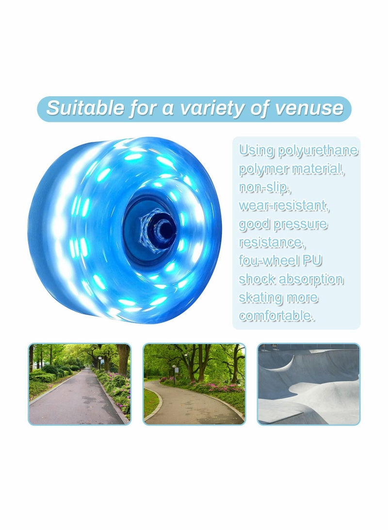 KASTWAVE 8 Pieces Luminous Skate Wheels with Bearings Installed 32 x 58 mm 78A - Image 4