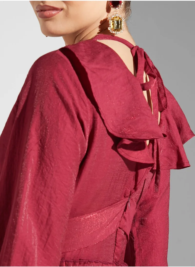 Namshi X Ali Asaad Balloon Sleeve Dress