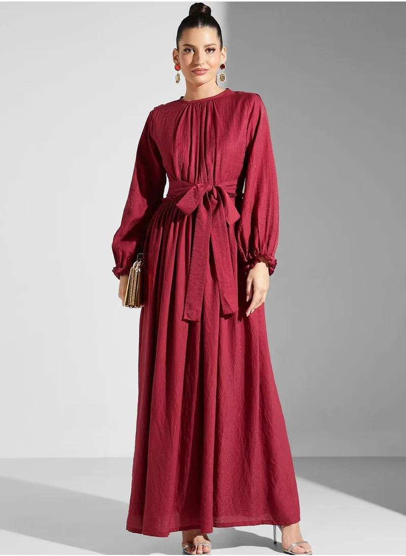 Namshi X Ali Asaad Balloon Sleeve Dress