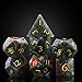 UDIXI Stone DND Dice Set 7PCS Bloodstone Gemstone Dice Real Stone with Gift Case for DD and Tabletop Games - Image 4