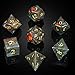 UDIXI Stone DND Dice Set 7PCS Bloodstone Gemstone Dice Real Stone with Gift Case for DD and Tabletop Games - Image 2