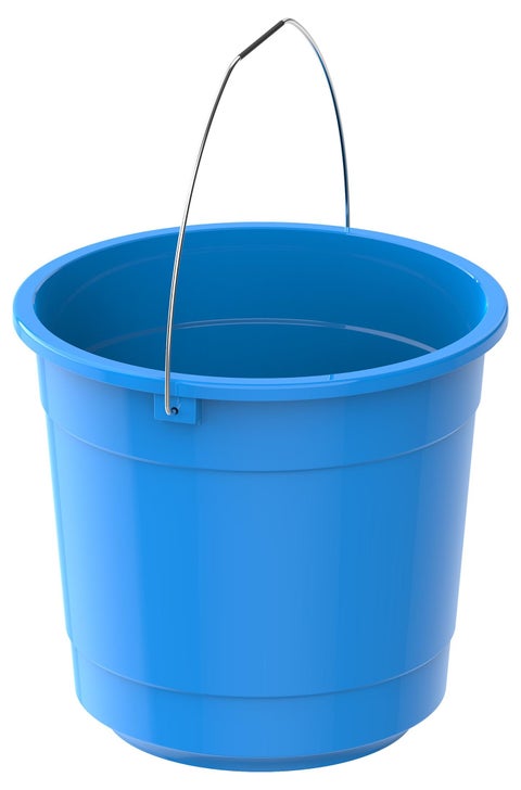5L Round Plastic Bucket With Steel Handle