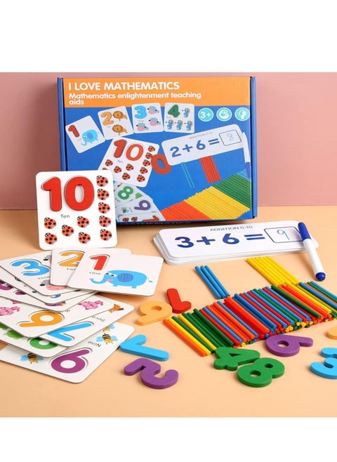DIPDEY Mathematics Game |Calculation Matching Puzzles to Sight Numbers Flash Cards |Preschool Learning Toys | Math Blocks |Spelling and Exercise Thinking Enlightenment Teaching Games for 2+Years Kids
