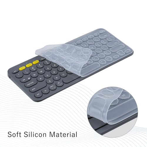 Digi-Tatoo Keyboard Cover Compatible with Logitech K380 Multi-Device Bluetooth Keyboard/Pebble Keys 2 K380S Keyboard - Transparent Silicone Keyboard Protector Skin - Image 3