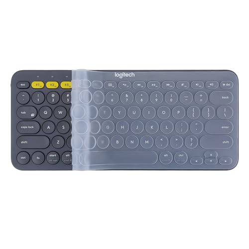 Digi-Tatoo Keyboard Cover Compatible with Logitech K380 Multi-Device Bluetooth Keyboard/Pebble Keys 2 K380S Keyboard - Transparent Silicone Keyboard Protector Skin - Image 1