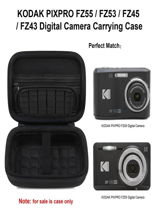 Elonbo Camera Carrying Case for Kodak PIXPRO FZ55 / FZ53 / FZ45 / FZ43 16MP Digital Camera, Z-red, S, Bag Organiser - Image 2