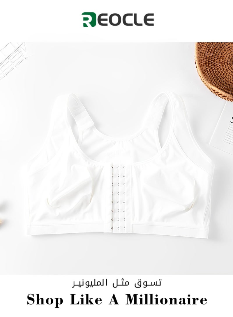 ريوكل حمالة صدر نسائية ذات إغلاق أمامي حمالة صدر رياضية بدون أسلاك حمالة صدر لتصحيح وضعية الجسم حمالة صدر بحزام مريح حمالة صدر ذات تغطية كاملة حمالة صدر ناعمة قابلة للتنفس - Image 1