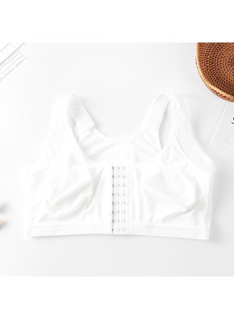 ريوكل حمالة صدر نسائية ذات إغلاق أمامي حمالة صدر رياضية بدون أسلاك حمالة صدر لتصحيح وضعية الجسم حمالة صدر بحزام مريح حمالة صدر ذات تغطية كاملة حمالة صدر ناعمة قابلة للتنفس - Image 2