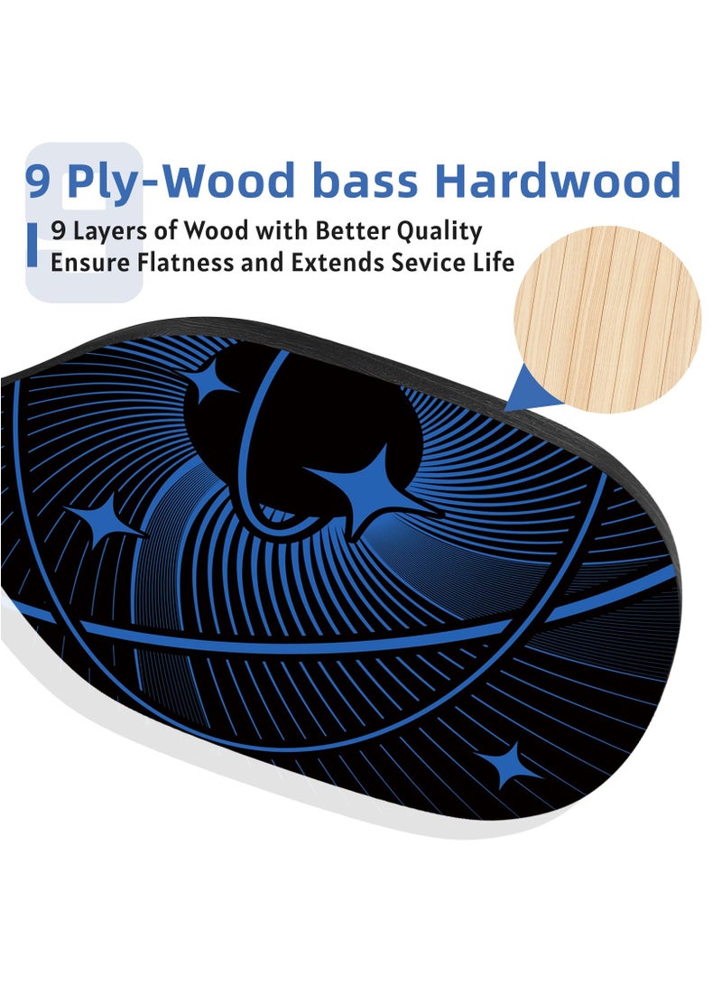 XiuWoo Pickleball Paddles, Pickleball Set with 4 Premium Wood Pickleball Paddles, 4 Pickleball Balls, 4 Cooling Towels & Carry Bag, Pickleball Rackets with Ergonomic Cushion Grip, Gifts for Men Women - Image 3