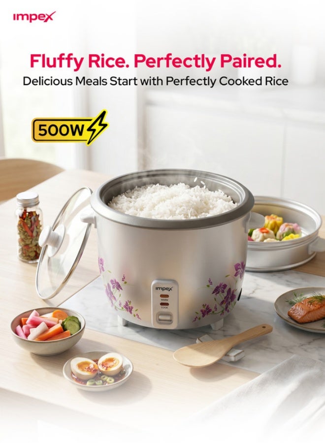 إمبكس جهاز طهي أرز كهربائي 1.5 L 500 W RC 2802 متعدد الألوان - Image 2