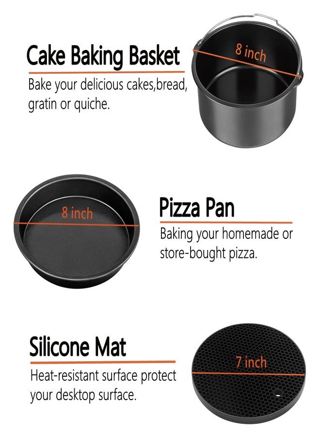 Apluskis 18 PCS Air Fryer Accessories, 8 Inch XL Deep Fryer Accessories Compatible with Gowise USA Phillips Ninjia Cosori Cozyna Air Fryer, Fit 3.6QT- 6.8QT Air Fryer with Cake Pan, Pizza Pan, Air Fryer Liner - Image 3