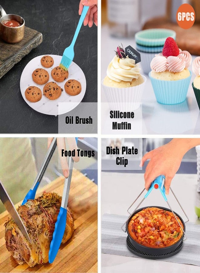 Apluskis 18 PCS Air Fryer Accessories, 8 Inch XL Deep Fryer Accessories Compatible with Gowise USA Phillips Ninjia Cosori Cozyna Air Fryer, Fit 3.6QT- 6.8QT Air Fryer with Cake Pan, Pizza Pan, Air Fryer Liner - Image 5