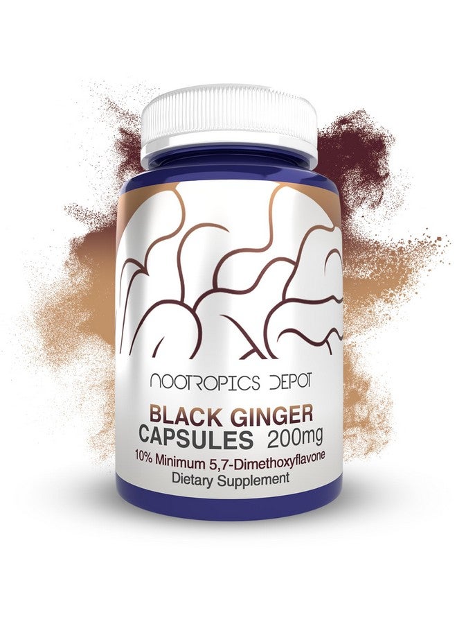 Nootropics Depot Black Ginger Extract Capsules | 10% 5,7-dimethoxyflavone | 180 Count - Image 1