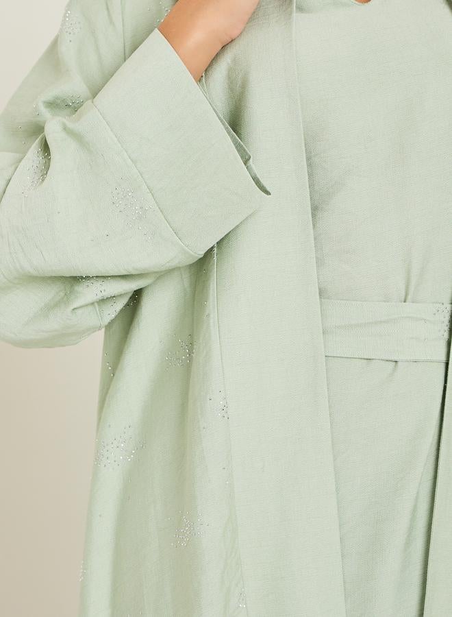 Amirah Women Embellished Abaya and Dress Modest Set - Image 4