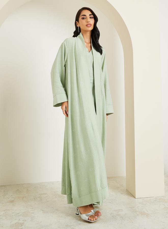 Amirah Women Embellished Abaya and Dress Modest Set - Image 3