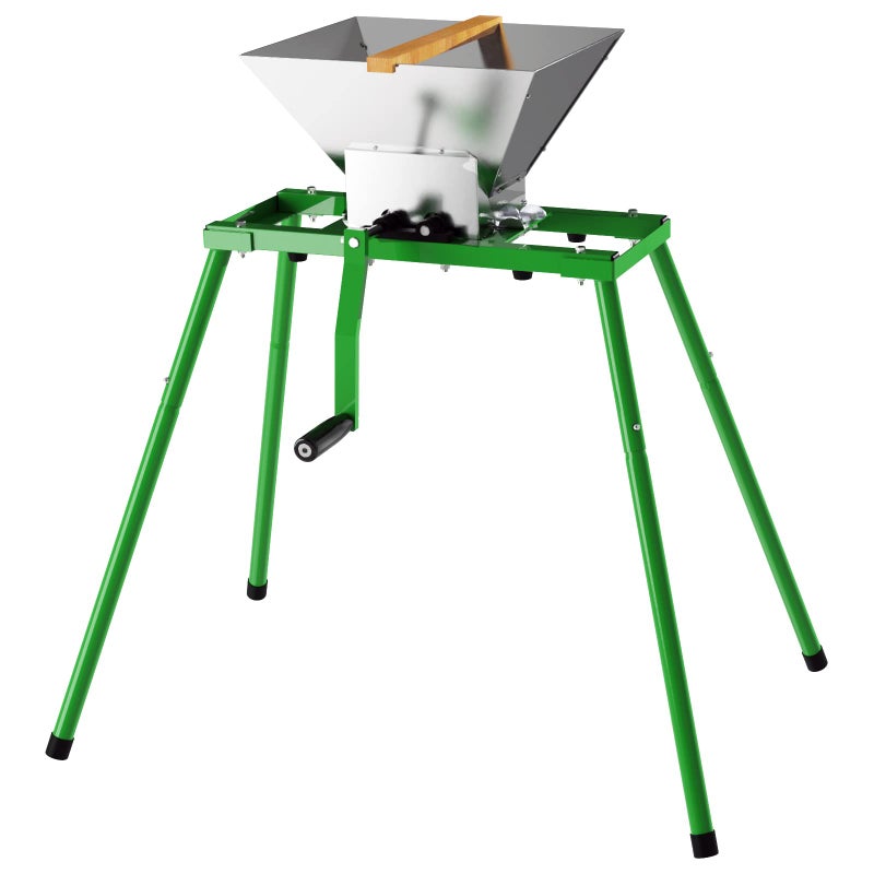 EJWOX Fruit and Apple Crusher with Stand  7L Manual Juicer GrinderPortable Fruit Scratter Pulper for Wine and Cider PressingStainless Steel18 GallonGreen 