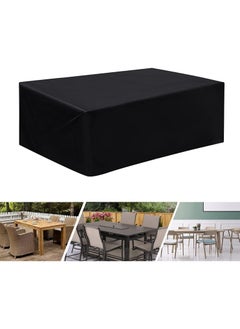 Topify TOPIFY Waterproof Garden Patio Furniture Cover set, (180x123x74 cm) Upgraded 210D Heavy Duty Oxford Fabric UV Resistant Protective Cover for Rectangle Table Chair Sofa Outdoor  - Image 1