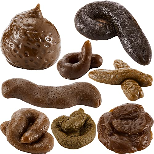 Boao 8 Pcs Fake Poop Realistic Dog Poop Toy Fake Turd Adult Gags and Practical Joke Poo Shit for Halloween April Fools Day Prank Party SuppliesDisgusting Shape - Image 1