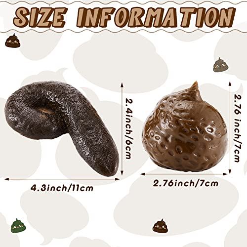 Boao 8 Pcs Fake Poop Realistic Dog Poop Toy Fake Turd Adult Gags and Practical Joke Poo Shit for Halloween April Fools Day Prank Party SuppliesDisgusting Shape - Image 5