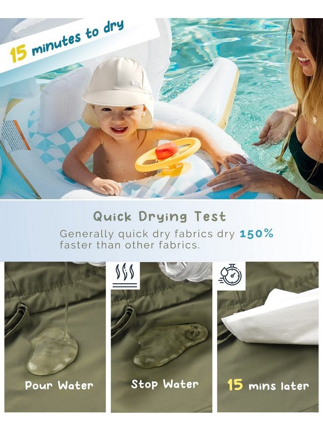 FURTALK Baby Sun Hat with Neck Flap UPF 50+ Adjustable Baby Boys Girls Summer Beach Hat for Traveling Swim Hat Beige - Image 3