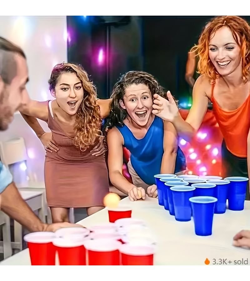 مجموعة ألعاب كأس تنس الطاولة المكونة من 36 قطعة للترفيه في الحفلات والتجمعات العائلية - Image 1