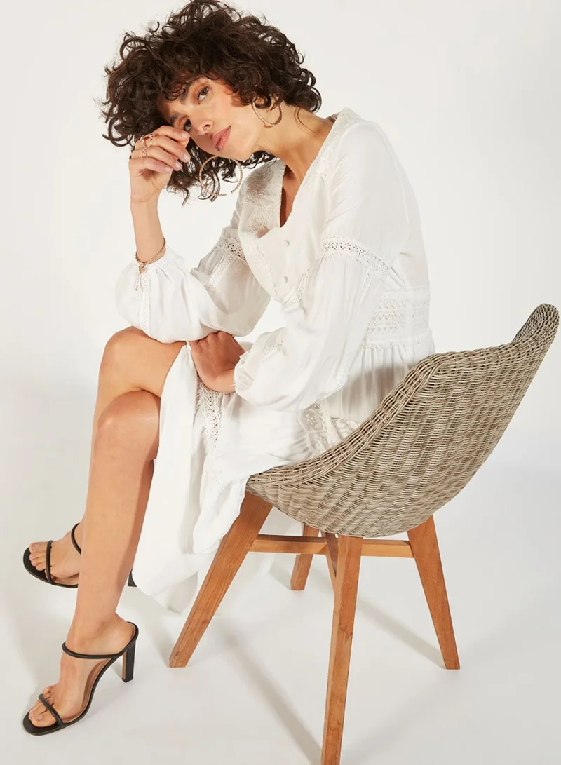 2Xtremz Puff Sleeve Tiered Dress