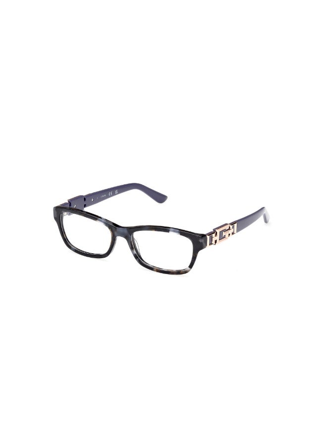 GUESS Gu2986 Rectangular Acetate Frames For Women Size 51, Grey Avana - Image 1