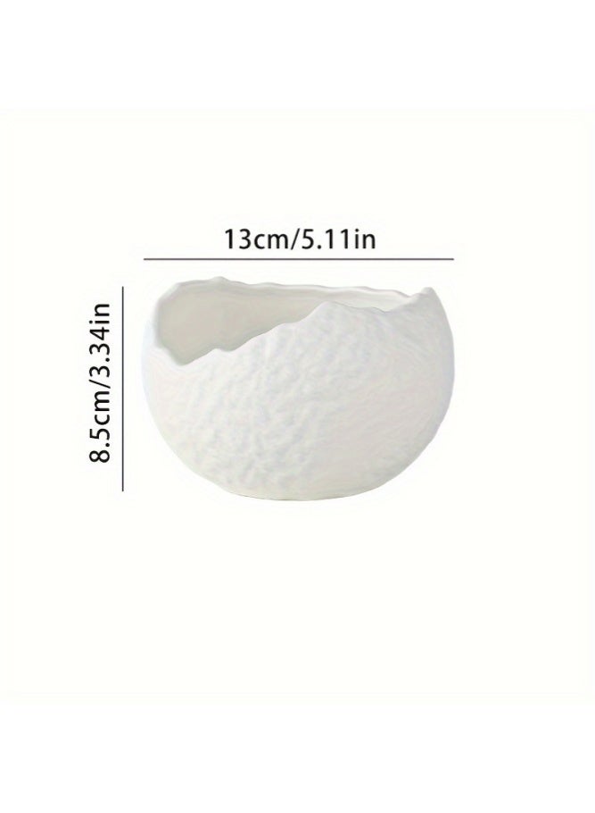 ميدي وعاء سيراميك مزخرف من قطعة واحدة باللونين الأسود والأبيض، وعاء فاخر لطاولة الطعام اليابانية الخفيفة، وعاء عملي متعدد الوظائف لشوربة الأرز والسلطة، وعاء سيراميك مزخرف لسطح مكتب غرفة المعيشة، وعاء سيراميك ذو حافة غير منتظمة بملمس عتيق، وعاء سيراميك عالي الجمالية مناسب لتناول الطعام اليومي والديكور المنزلي - Image 5