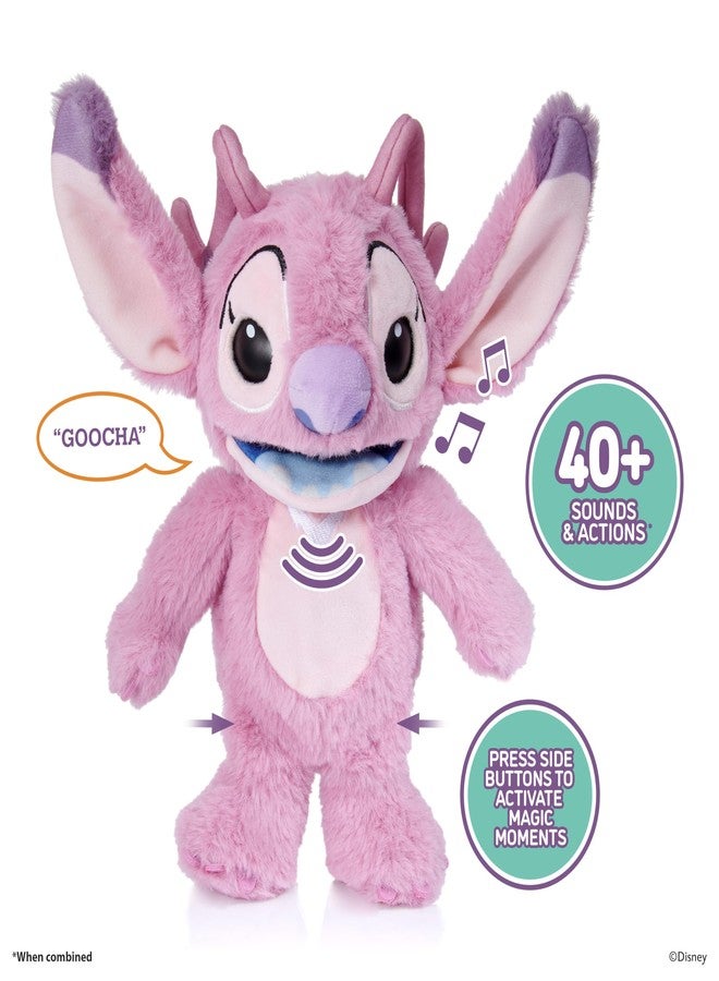Wow! Stuff Disney Angel Palm Puppetronic | 40+ Sounds and Actions | Moving Head & Mouth | Touch Sensor Reactions | Talks with Stitch Palm Puppetronic | for Fans Age 6+ - Image 2