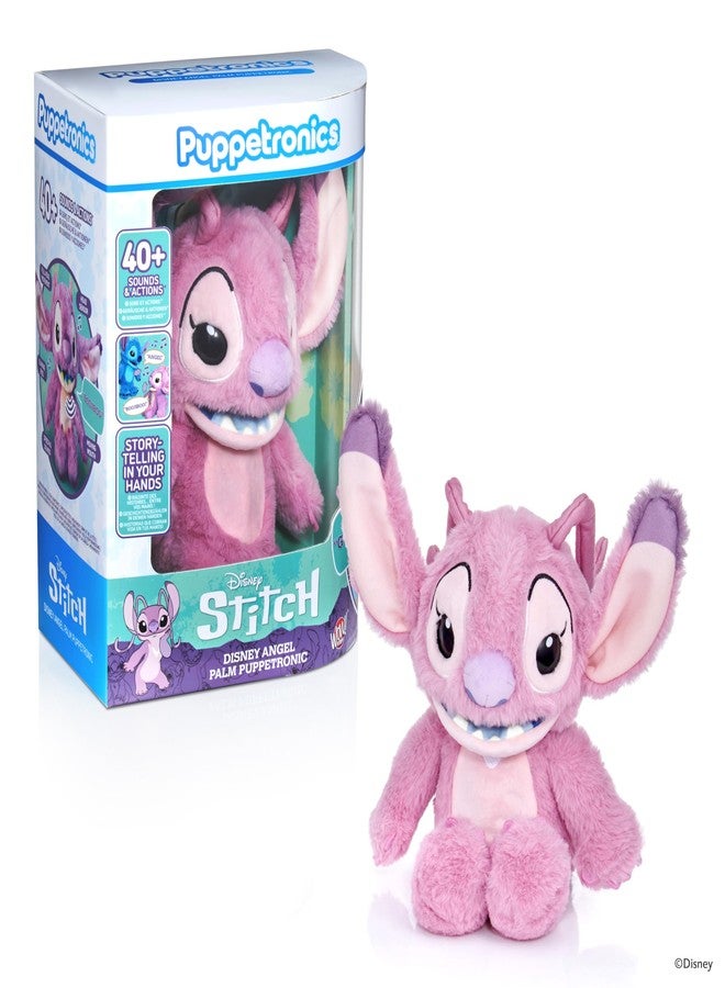 Wow! Stuff Disney Angel Palm Puppetronic | 40+ Sounds and Actions | Moving Head & Mouth | Touch Sensor Reactions | Talks with Stitch Palm Puppetronic | for Fans Age 6+ - Image 1