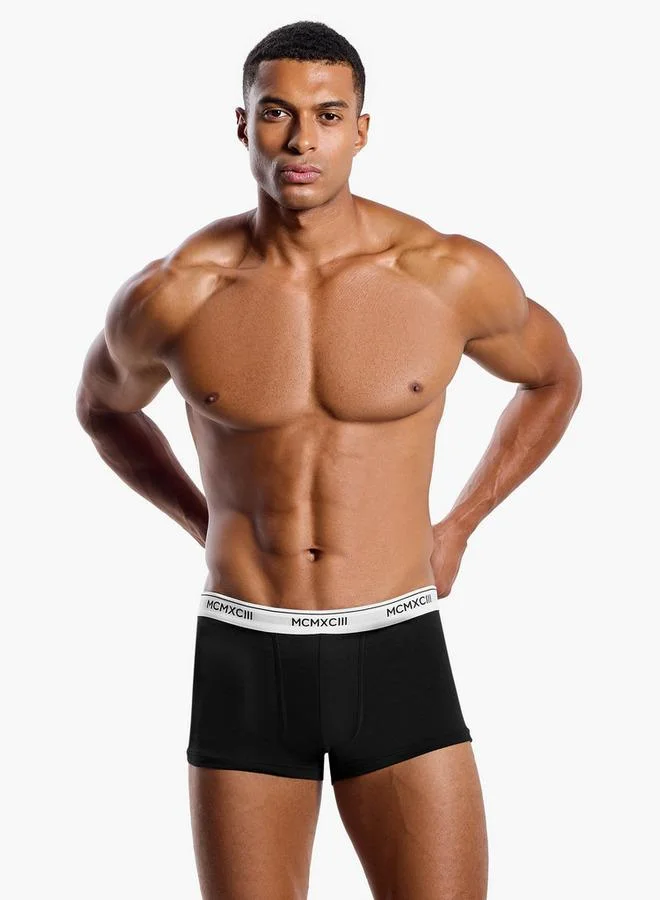 سبلاش فيڤ Men Printed Waistband Cotton Blend Trunks - Pack of 3