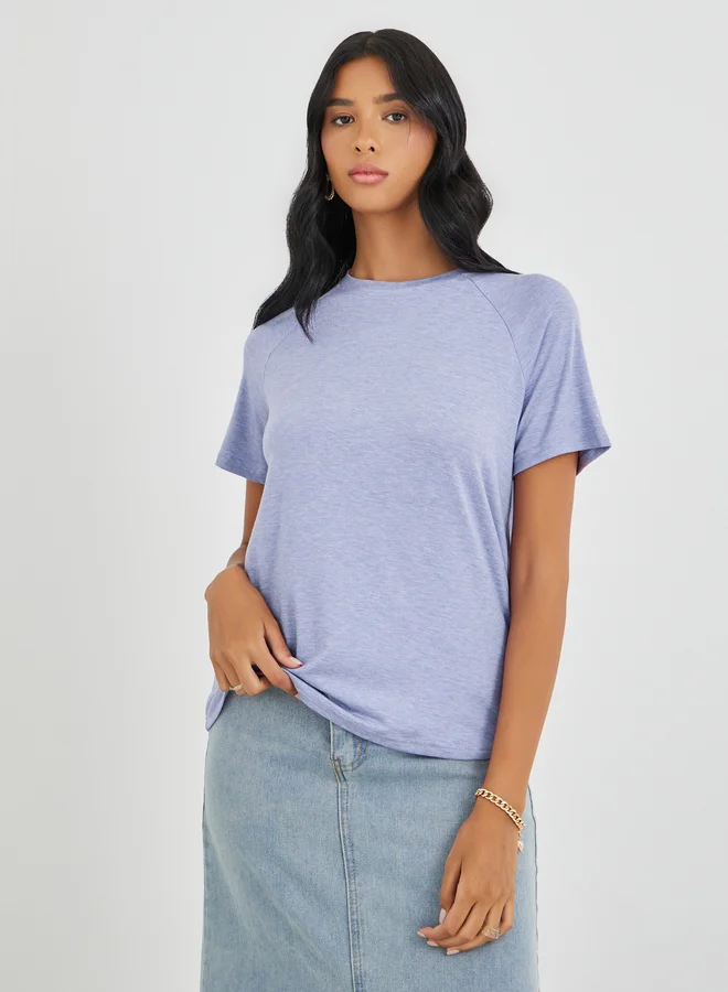 Styli Styli Solid Round Neck T-Shirt