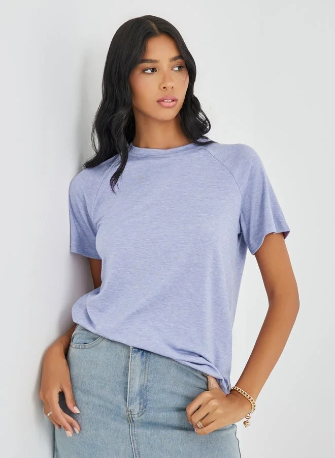 Take Two Solid Round Neck T-Shirt